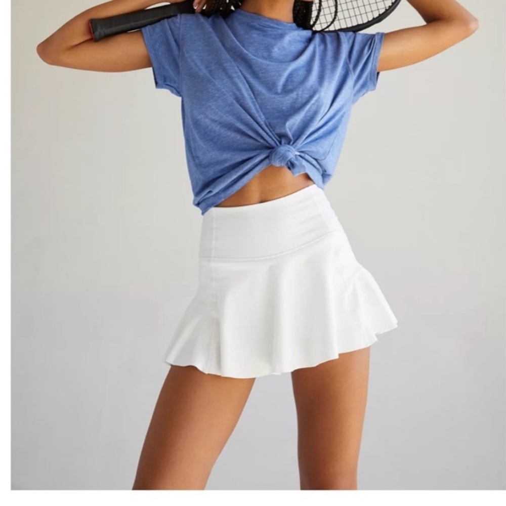 FP Movement x Free People Check Out My Topspin Skort White **POCKETS**